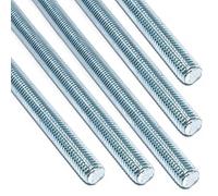 Pack of 5 x M10 Metric Threaded Stud/Rod/BAR - 300mm Length - ZINC Plated