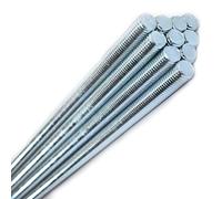 Pack of 5 x M12 Metric Threaded Stud/Rod/Bar - 500mm Length - Zinc Plated