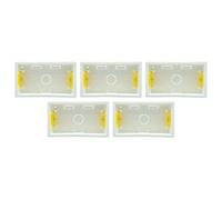 Pack of 5 x Tower TDL3502 Dry Lining Wall Boxes 2 Gang 35 mm Deep