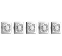 Pack of 5 x Xpelair VX100T 4 Inch / 100mm Axial Extractor Fan with Timer (Model 93225AW)