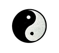 (Pack of 5) Yin Yang Chinese Tai-Chi Embroidered Sew Iron On Applique Patches-Medium