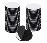 Pack of 50 50 mm Double-Sided Velcro Tape Round Velcro Tape Self-Adhesive Velcro Black Extra Strong Velcro Tape Damage Free and Fixable No Drilling Suitable Wall Floor Metal and Plastic