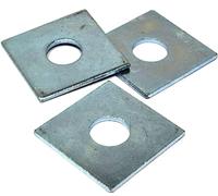 Pack of 50, 50mm x 50mm x 12mm Bright ZINC Plated Square Plate WASHERS - BZP