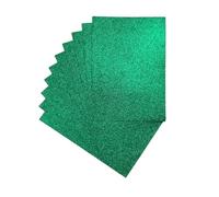 Pack of 50 A4 Green Glitter EVA Foam Sheets