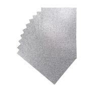 Pack of 50 A4 Silver Glitter EVA Foam Sheets