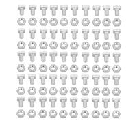 Pack of 50 Aluminium Nuts 50 Pieces Screws Tool Accessory Set Greenhouse, #410