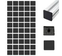 Pack of 50 Aluminium Profile End Caps, 30 x 30 mm Plastic Aluminium Profile Caps, Black Protective Caps for Aluminium Profiles for 3030 European Standard Industrial Aluminium Profiles