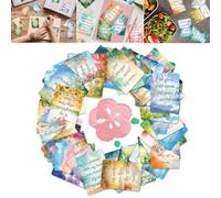 Pack Of 50 Artistic Notecards With Watercolour Nature Designs And Positive Quotes - Motivation And Encouragement Gifts For Colleagues Teachers Managers Workplace Appreciation Wellbeing Lunchbox Notes