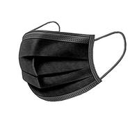 Pack of 50 Bacterial Filter Dust Mask, Disposable Face Masks, Black