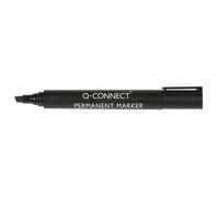 Pack of 50 Black Chisel Tip Permanent Marker Pens by Q Connect
