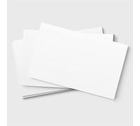 Pack of 50 Blank Flash Cards White (85 x 55 mm) Business Cards White for Business Message Cards, Craft Words Paper Cards Papa Prints®