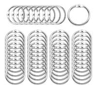 Pack of 50 Book Rings, Binder Rings 25 mm, Book Binding Rings, Binder Rings, Index Cards Ring, Metal Loose Leaf Connector, for Scrapbook Album Crafts, Memo Storage and Key Rings (50)