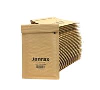 Pack of 50 Bubble Lined Size 000/A Padded Brown Postal Envelopes by Janrax - Parcel, Warehouse, Packaging Supplies