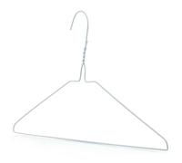 Pack of 50 Clothes Hangers Adult 45cm White Wire Metal Suit Trouser Shirt Bar Steel UK