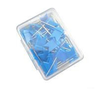 Pack of 50 Colorful Flag Tacks Ideal for Organizing Papers, Crafting, and Marking on Maps and Easy to Use (blue)
