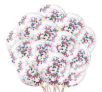 Pack of 50 Colourful Confetti Balloons Latex Confetti Balloons Colourful Party Balloons for Birthday Party Wedding Engagement Anniversary Baby Shower Graduation Christmas Carnival Decoration