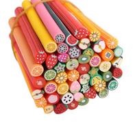 Pack Of 50 Cute Nail Art Canes Sticks Manicure Canes 3D Fruit Pattern Slices Perfect For Diy Crafts,Cellphone Decoration,Nail Art Decoration(Fruit), slices fruit