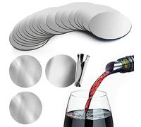 Pack of 50 Drip-Free Wine Pourers Plates, Wine Pourer Drip Free Wine Pourer Papers Wine Slices Pouring Disc Pouring Aid for Drip Free Pouring