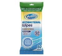Pack Of 50 Duzzit Biodegradable Antibacterial Clean And Fresh Wipes