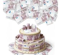 Pack of 50 Edible 500 Euro Bill Picture Cake Decoration, Money Cake, Edible Paper Money for Cake, Chocolate Money, Money Cake Topper, Cake Decoration Birthday Men Women