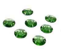 Pack of 50 EMASS Resin Round Rivoli Shape Crystals - Sew Or Glue On Rhinestones - Craft Embellishment - Perfect Gems for Costumes Leotards Clothing Bags Shoes.. (Peridot 10mm)