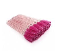 Pack of 50 Eyelash Brush Makeup Tools Valentine's Day Sweet Wands Eyebrow Tweezer Eyelashes Clip Brow Brushes Pink Rod/Rose Red