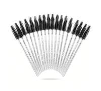 Pack of 50 Eyelash Brushes, Black, Cosmetic Brushes
