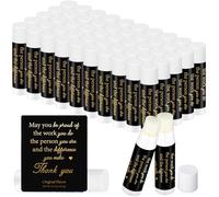 Pack of 50 Father's Day Gifts Bulk Employee Appreciation Lip Balm Moisturising Lip Balm Volunteer Employee Team Thank You Gifts Pastor Appreciation for Women Men