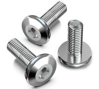 Pack of 50 Flat Head Screws M6 x 20 Screws Furniture Screws Partial Thread Cylinder Head Screws with Hexagon Socket Cylinder Screws Galvanised Steel for Furniture Children's Bed Children's Bed Chairs