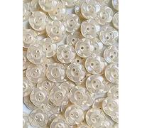 Pack of 50 Fruit Gum Baby Buttons - 11mm, 14mm, 17mm - Assorted Pink Blue Lemon Mint White Lilac Peach Cream - Simply Sew Crafty™ (Cream, 14mm)