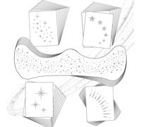 Pack of 50 Glitter Makeup Patches Face Glitter Makeup Patches Glitter Face Patches Waterproof Makeup Patches for Christmas (Silver)