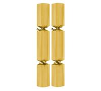 Pack of 50 Gold Metallic Christmas Crackers - 12" Xmas Party Wedding Venue Event New Years Eve Catering Bulk Box - Contains Paper Hats Jokes Prizes Festive Celebration