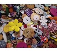 Pack of 50 Grams Random Assorted Mixed Buttons All Shapes and Sizes.