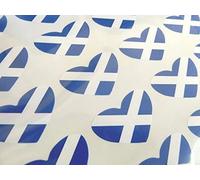 Pack of 50, Heart Shape 35x23mm, Scotland Self-Stick Flag Stickers Scottish St Andrews Labels