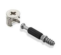 Pack of 50 HETTICH body connectors eccentric RASTEX 15 (diameter 15 mm) and twister DU 232 T (M6 x 11 mm) furniture connectors from SOTECH