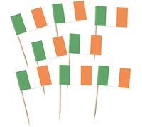 Pack of 50 Irish Ireland Eire Sandwich Flags Food Cup Cake Cocktail Sticks Picks Party Supplies St Patric's Day Theme