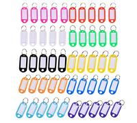 Pack of 50 Key Chains, 2 x 5 cm Key Label, Item Identifiers Markings, Can Be Written On Plastic Key Tags Labelling for Keys Suitcases Pets Marking