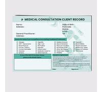 Pack of 50 Landscape A5 Client Record Cards (148 x 210 mm) Medical Client Record Card Treatment Consultation Form for Mobile Therapists & Salons Papa Prints®
