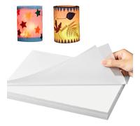Pack of 50 lantern blanks, tracing paper: 22 x 51 cm, tracing paper, lantern for crafts, individual lanterns, lantern cuts for tracing paper, architect paper, white, 93 g