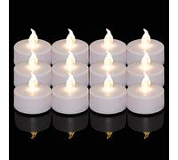 Pack of 50 LED Tea Lights Candles, Battery Start, Flameless Realistic Bright Flickering Electric Candle Lamp, Tin Durable 300 Hours Warm White, Weddings, Parties, Festivals, Home Decoration