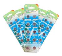 Pack of 50 - LR1130/AG10 Eunicell 1.5V Button Coin Cell Alkaline Batteries - Suitable for use in LED lights, Digital Voice Recorders, Toys, Blood Glucose, Cholesterol Testing, Meters, Toys