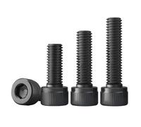 Pack of 50 M4-0.7 x 22 mm Black Cylinder Head Screws - DIN 912 M4 Screws Black, Precise Hex Socket Cylinder Screws for Metal, Wood & Plastic