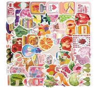 Pack of 50 Mediterranean Street Art Stickers Waterproof PVC Decals for Laptops Guitars Luggage Art Decorative Removable Adhesive Stickers