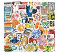 Pack of 50 Mediterranean Street Art Stickers Waterproof PVC Decals for Laptops Guitars Luggage Art Decorative Graffiti Decals
