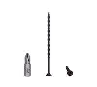 (Pack of 50 pcs) Black Phosphate Carbon Steel 4.2 x 90 mm Drywall Screws, Phillips Bugle Head, Fine Thread, Drywall Sheetrock Fasteners (50, 4.2 x 90 mm)