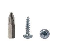 (Pack of 50 pcs) DIN 7981 Zinc Plated Steel 5.0 x 20 mm Wood Screws, Chipboard Screws with Pan Head, Universal Pozi-Drive Screw, PZ Fully Threaded (50, 5.0 x 20 mm)