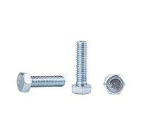 (Pack of 50 pcs) DIN 933 Zinc Plated Steel Hexagon Bolts M8 x 30 mm 8.8 Grade, Hex Screws, Fully Threaded, Hex Head, Tap Bolt (50, M8 x 30 mm)