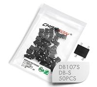 (Pack of 50 Pieces) Chanzon DB107S SMD Bridge Rectifier Diode 1A 1000V DB-S (SOP-4) Single Phase 1 Amp 1000 Volt Silicon Diodes