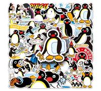 Pack of 50 Pingu Stickers for Motorcycle, Fridge, Bicycle, Luggage, Phone Skateboard, Laptop, Bumper, Car, Cute Animal Waterproof Vinyl Stickers, Adults, Children, Gift, Penguins Cartoon Stickers