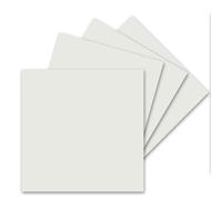 Pack of 50 Plain Cards, Square, 15 x 15 cm, Light Grey, 240 g/m², Blank, for Postcards and Crafts, Made of Clay Craft Card